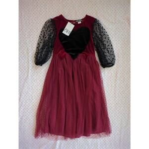 Zara Queen Of Hearts Kis Costume Dress NEW NWT 11-14 Years